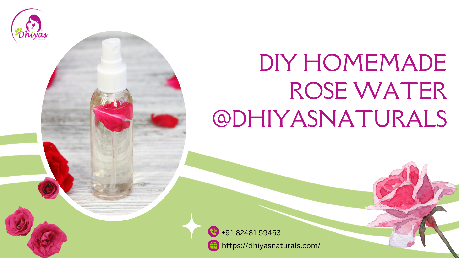 DIY Homemade Rose Water @Dhiyasnaturals