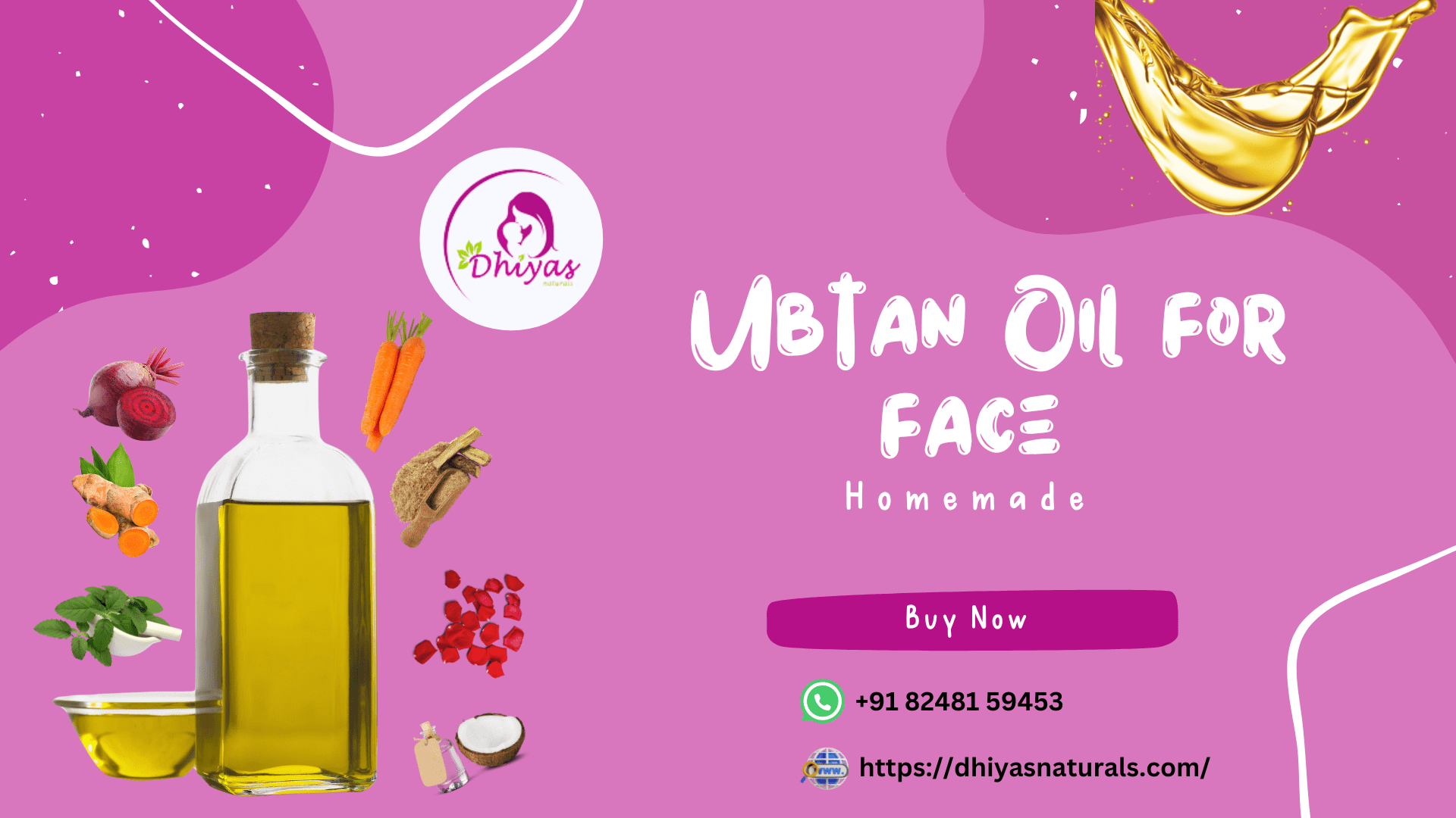 Homemade Ubtan Oil for Face & Skin Brightening